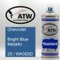 Preview: Chevrolet, Bright Blue Metallic, 25 / WA303D: 400ml Sprühdose, von ATW Autoteile West.